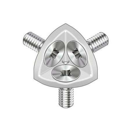 Squadretta angolare 20x20 N6 flangiata