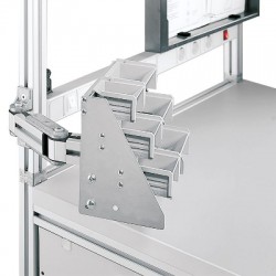 Scaffale per contenitori e utensili