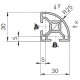 Profilo in alluminio 30x30 R (Cassa 20 barre)