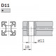 Profilo in alluminio 30x60 - D11