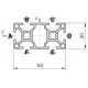 Profilo in alluminio 30x60 (Cassa 10 barre)