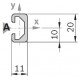 Profilo in alluminio 11x20 (Cassa 10 barre)