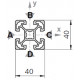 Profilo in alluminio 40x40L