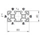 Profilo in alluminio 40x80L (Cassa 12 barre)