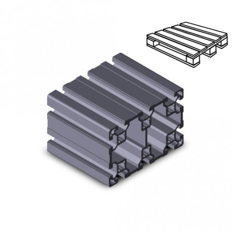 Profilo in alluminio 80x120L (Cassa 4 barre)