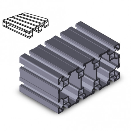 Profilo in alluminio 80x160L (Cassa 3 barre)