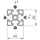 Profilo in alluminio 45x45L (Cassa 20 barre)