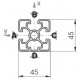 Profilo in alluminio 45x45L 3N (Cassa 20 barre)