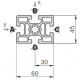 Profilo in alluminio 45x60 (Cassa 20 barre)