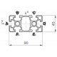 Profilo in alluminio 45x90L (Cassa 12 barre)