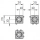 Giunto cubico 20/3 N6