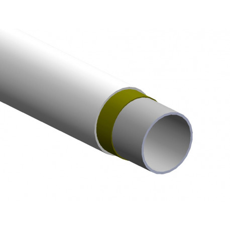 Tubo in acciaio ø28 bianco