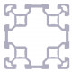 Profilo in alluminio 80x80L