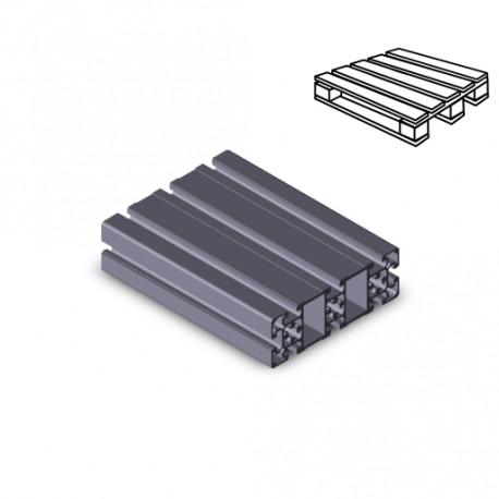 Profilo in alluminio 50x150L (Cassa 4 barre)
